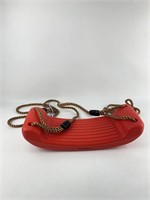 Plastic Swing Seat with Rope - Red