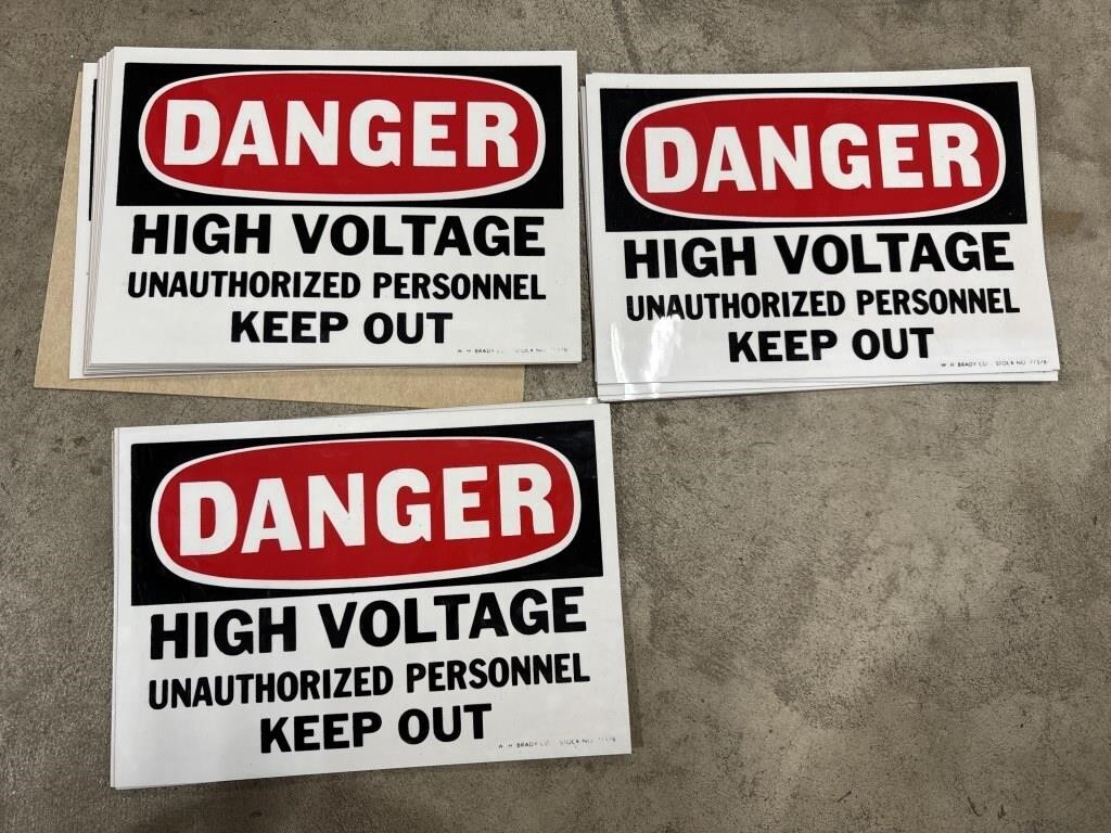 Danger High Voltage Sticker Signs