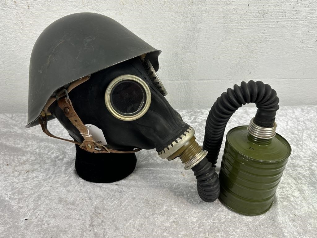 Complete East German Gas Mask & Helmet
