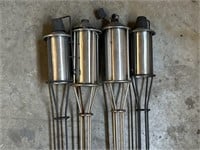 4 Metal Tiki Torches