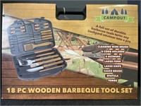 New 18pc Wooden BBQ Tool set