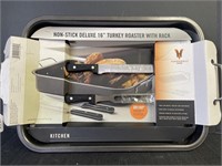 New Non-Stick 16in Turkey Roaster w/ Rack