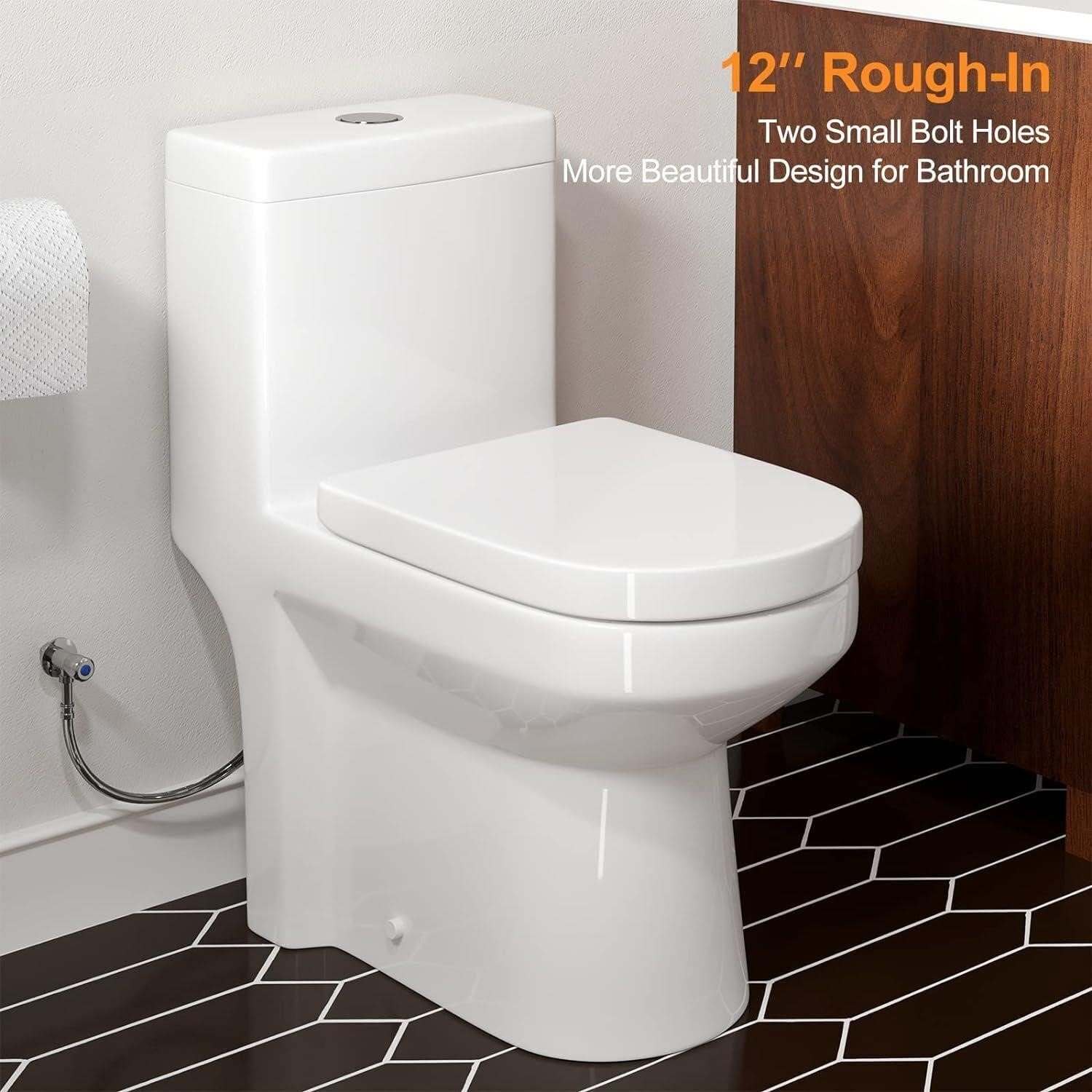 HWMT-8733 Toilet  25x13.4x28.4  Dual Flush