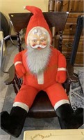Large mid century stuffed Santa Claus decoration