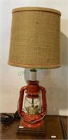 Dietz oil lantern converted to table lamp with a