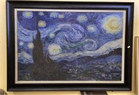 Large print on board of Van Gogh’s the Starry