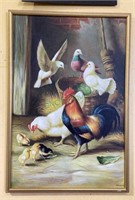Beautiful painting on canvas of farm animals