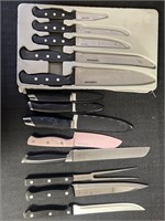 Knives and meat fork