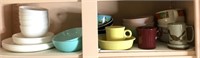 Lower Dish Cabinet Fiesta Ware Mugs Etc