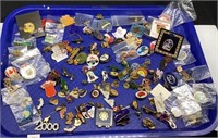 Large collection of assorted pins includes