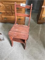 WOODEN CHAIR/STEP STOOL