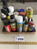 CHEMICALS, WD-40, SPRAY PAINT, BUG SPRAY