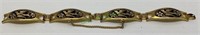 7 inch gold tone olive branch bracelet    808