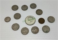 Collection of US coins including buffalo