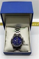 Seiko SKA539 Kinetic blue dial men’s wrist watch -