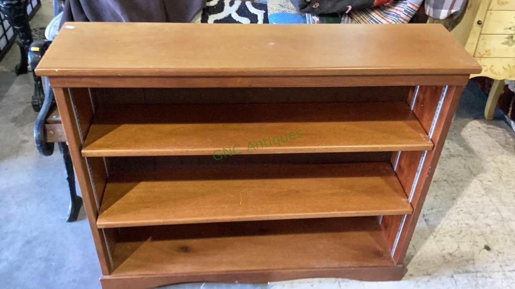 Nice vintage solid wood bookshelf, with two