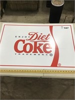 METAL DIET COKE SIGN