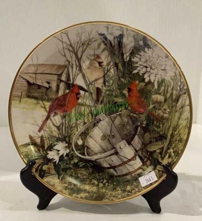 Beautiful cardinal collector plate “the old