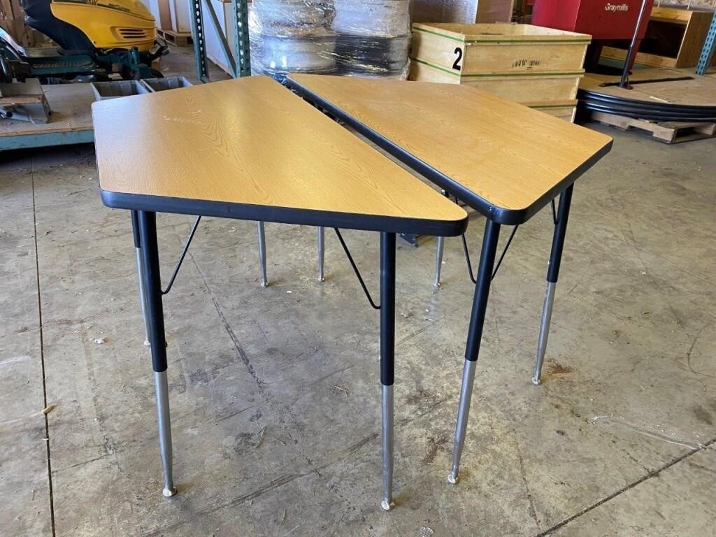 2pcs-4ft  trapezoid classroom tables