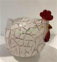 Adorable larger glass hen with variation