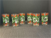 Set of 6 Christmas drinking glasses