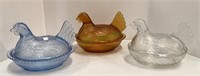 Hen on nest candy dishes each measuring 5 1/2