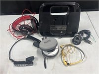 Misc headphones, computer cam, speaker, &