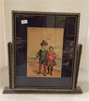 Vintage photo frame with glass - includes a