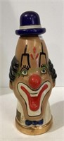 Vintage ceramic liquor decanter depicting clown