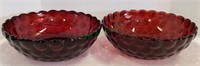 Pair of vintage matching Anchor Hocking ruby