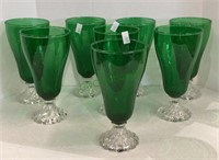 Set of eight vintage beverage glasses each