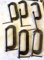6pcs- 8" C clamps- Jorgensen