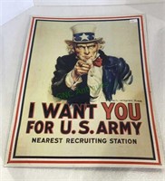 Tin I want you for U. S. Army recruiting replica