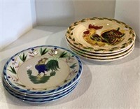 Dinner plates - combined set of two patterns of