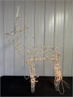 Outdoor lighted up reindeer
