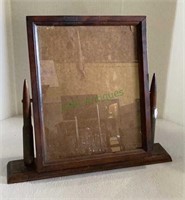 Antique picture frame wooden base with swivel