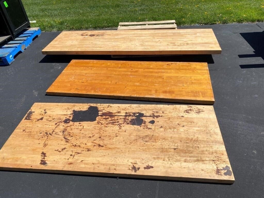 3pcs- 6' & 8' bowling alley bench tops