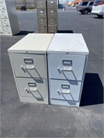 2pcs- 2 dr file cabinets- HON