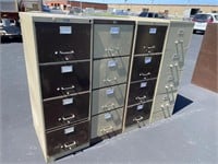 4pcs- 4 dr file cabinets