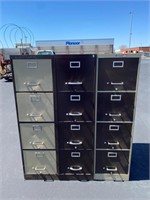3pcs- 4 dr file cabinets