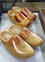 Two large pairs of Dutch wooden clogs    1931