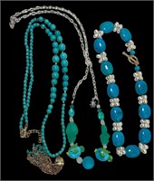Turquoise & Glass Beaded Necklaces