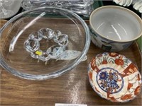 Crystal and  Porcelain Center Bowls