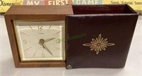 Vintage Florn wind up travel clock made in