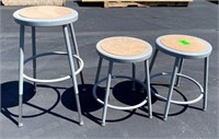3pcs- adjustable indusrial stools