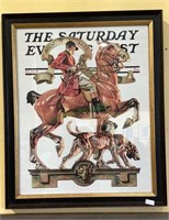 Frame Norman Rockwell print featuring a fox