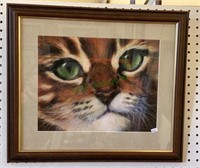 Absolutely stunning artwork of a cat face matted