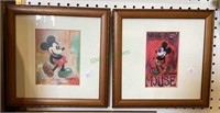 Two complementary Mickey Mouse prints by