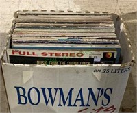 Box of LPs includes artists such as Sunny James,