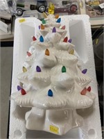 Battery Lighted Ceramic Christmas Tree